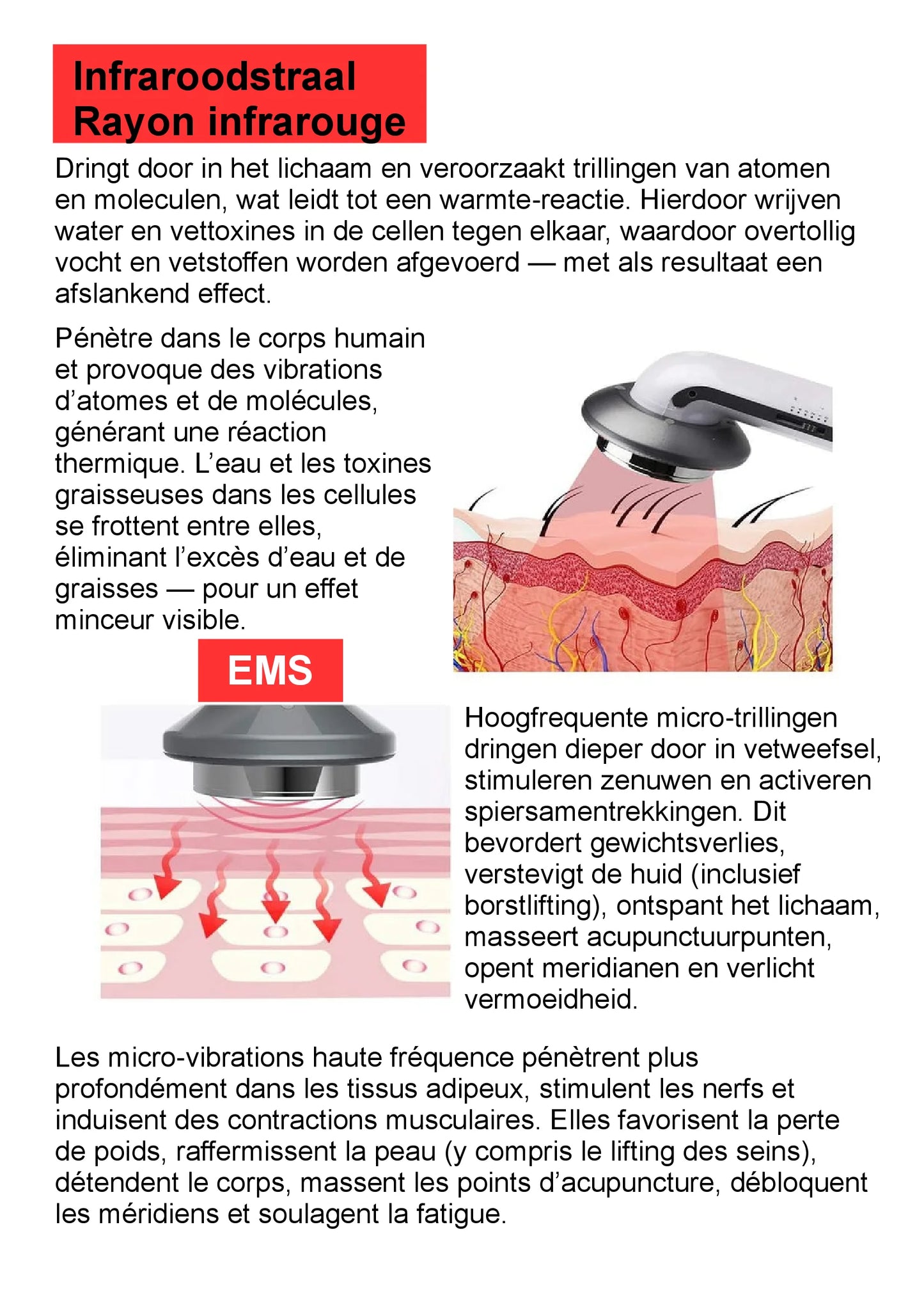 Close-up van draagbare slimming massager met ultrasone trillingen voor professionele spa resultaten in eigen huis