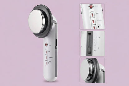 Detail weergave van professionele ultrasound massager met infrarood LED therapie en EMS functie voor thui